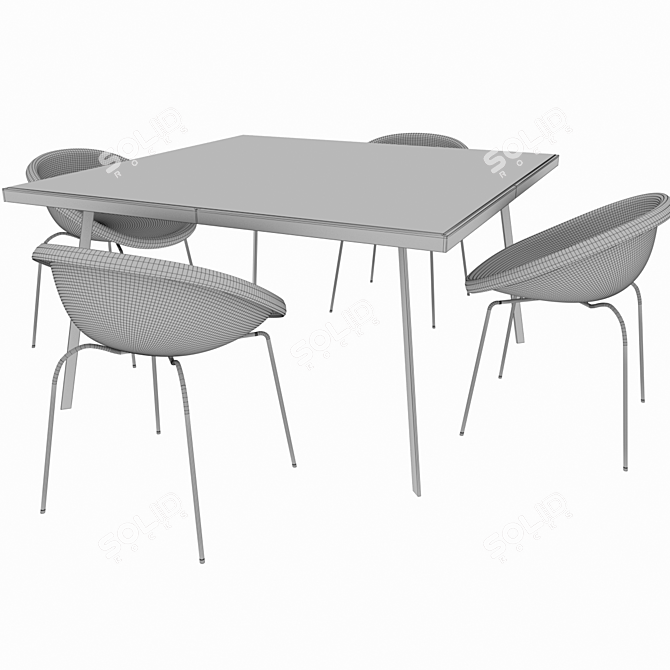 Italian Design Table Set: Calligaris Frame & Bloom 3D model image 3