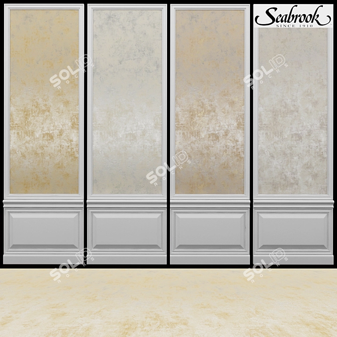 Seabrook Lanai-11: USA-made Acrylic Coated Paper Wallpaper 3D model image 1