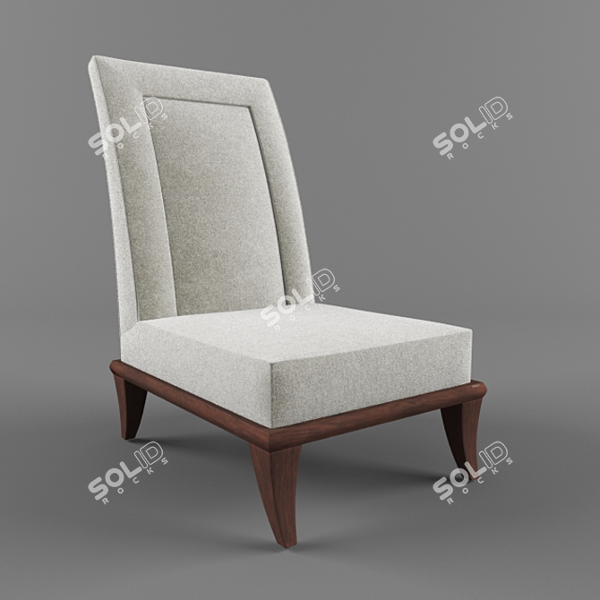 Luxury Lounge Chair: Elegant, Comfortable, Elite 3D model image 1