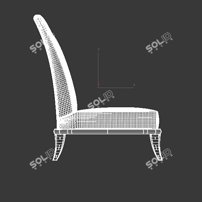 Luxury Lounge Chair: Elegant, Comfortable, Elite 3D model image 2
