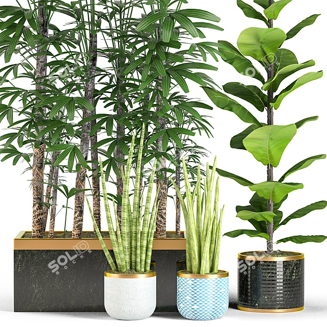 Greenery Bliss: Plant 24 for Ultimate Indulgence! 3D model image 2