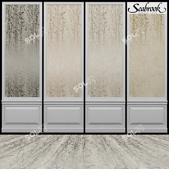 Seabrook Leighton-2: USA Made Acrylic Coated Wallpaper 3D model image 1