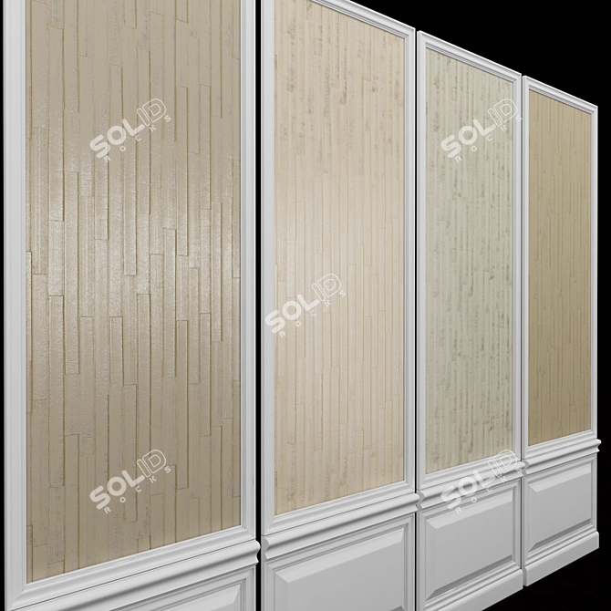 Leighton-3: USA Made Acrylic Coated Wallpaper 3D model image 2