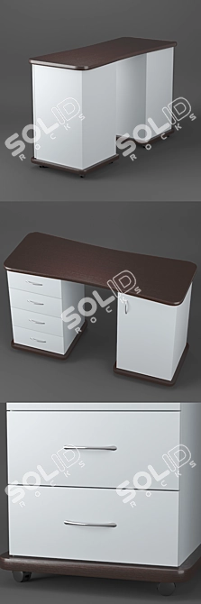 Elegant Esti-2 Manicure Table 3D model image 2