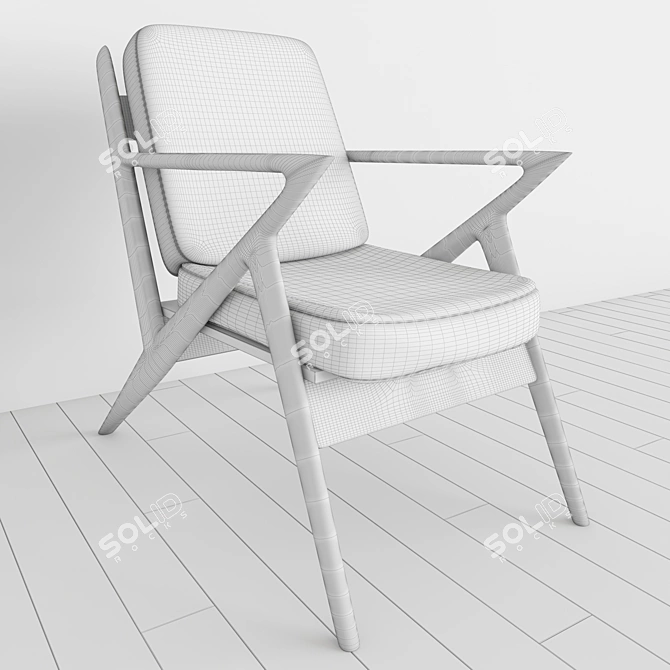 Sleek Modern Chair: A Stylish Seating Solution 3D model image 2