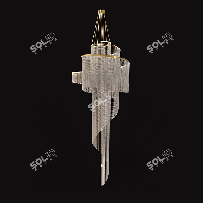 Celestial Spiral Chandelier 3D model image 1