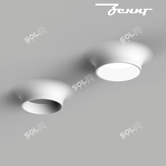 Zenit C85: Recessed LED Lights with 2 Color Temperatures 3D model image 1