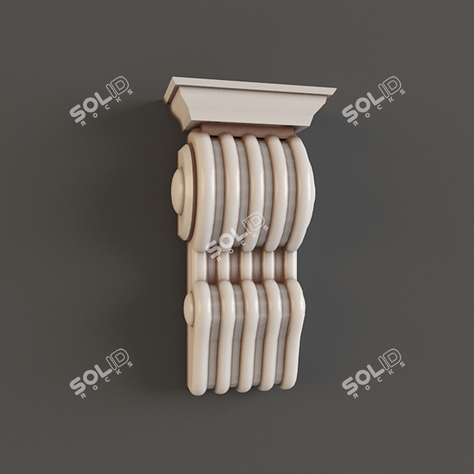 Customizable Decorative Carriage Bracket 3D model image 1