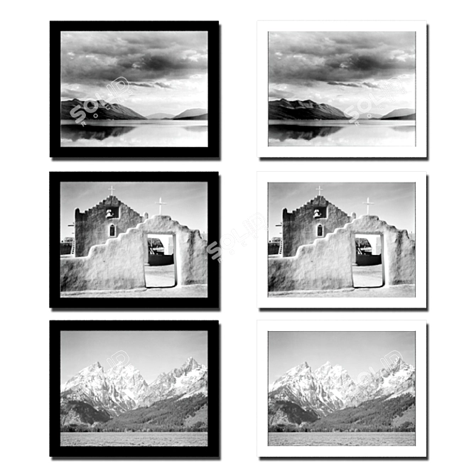 Ansel Adams Posters: Timeless Nature Captured 3D model image 1