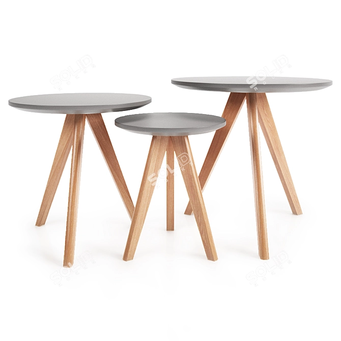 COSMORELAX Past Past Set - Elegant Coffee Tables 3D model image 1