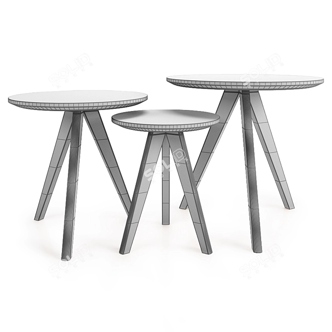 COSMORELAX Past Past Set - Elegant Coffee Tables 3D model image 2