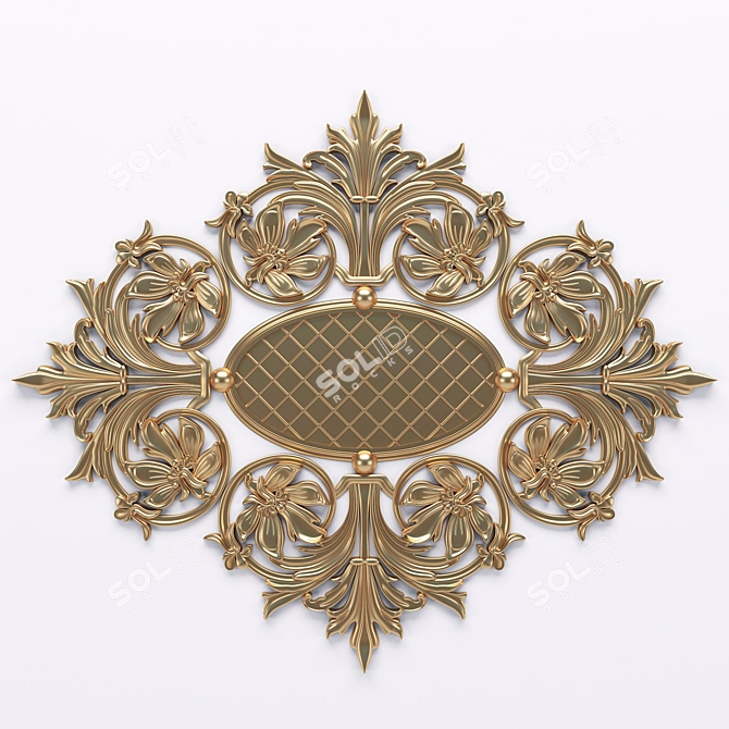 Elegant Stucco Accents 3D model image 1