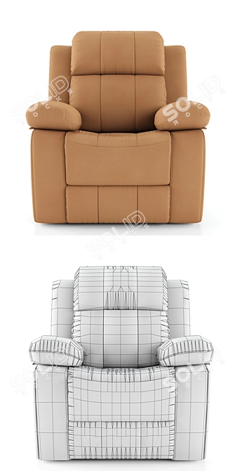 Plush Robert Recliner: Ultimate Comfort for Any Space 3D model image 2