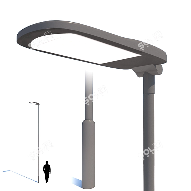 Sleek Urban Lamp 3D model image 1