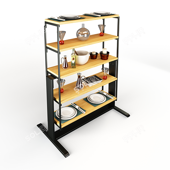 Swing Table to Shelf: Transform Space 3D model image 3