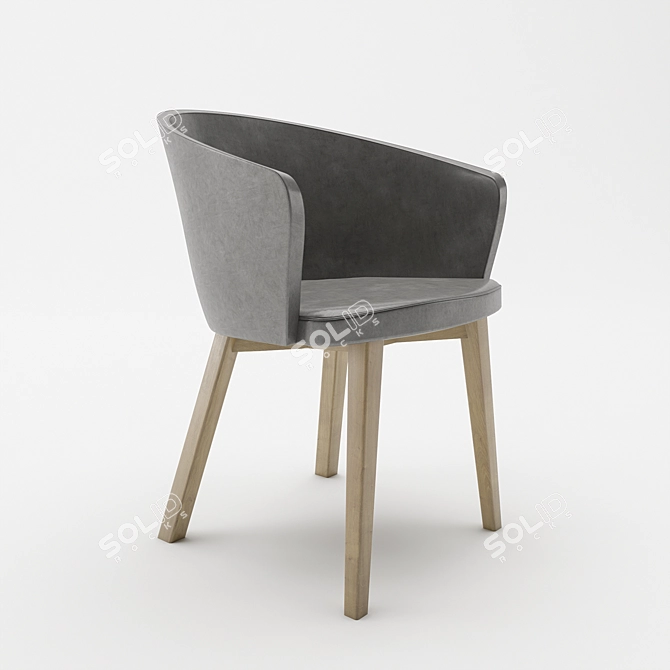Elegant Kicca Chair: Designed by Francesco Geraci 3D model image 1