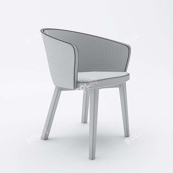 Elegant Kicca Chair: Designed by Francesco Geraci 3D model image 2