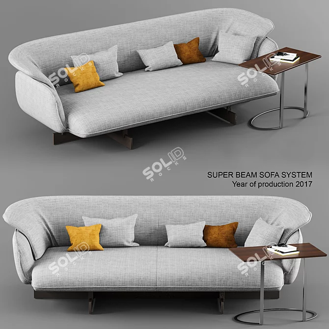 Ultra-Modern Cassina Super Beam Sofa 3D model image 1