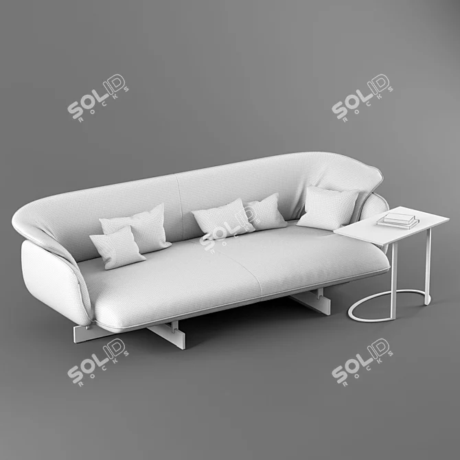 Ultra-Modern Cassina Super Beam Sofa 3D model image 3