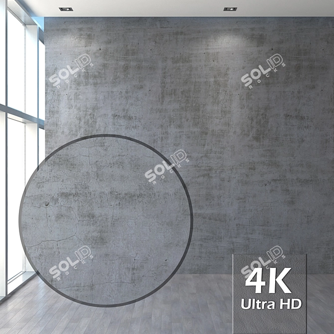 Title: Seamless Wiped Plastered Wall 3D model image 1