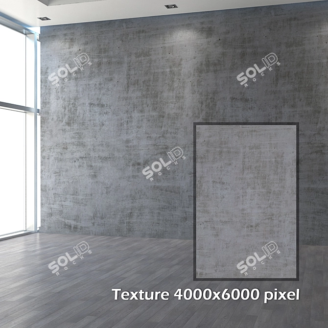 Title: Seamless Wiped Plastered Wall 3D model image 2