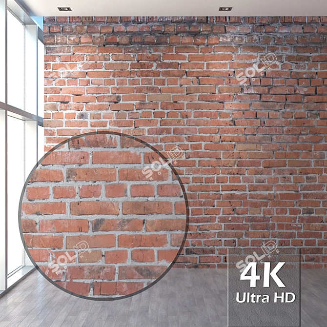 Seamless 4K Brick Texture 3D model image 1