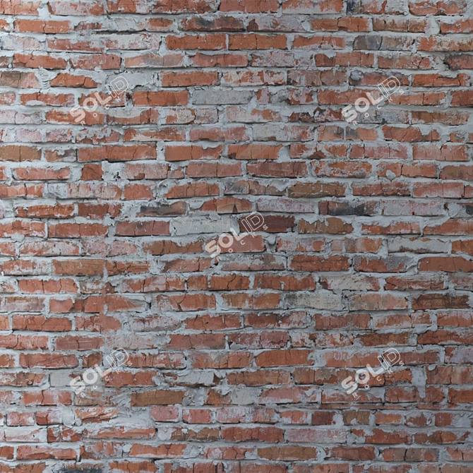 Seamless 4K Brick Wall Texture 3D model image 3