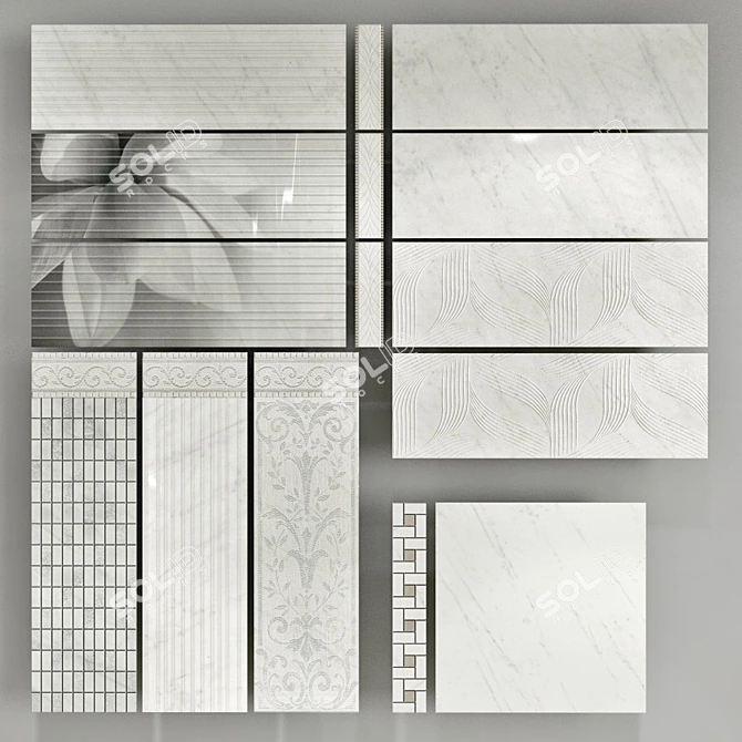 Borsari Tiles: Elegant and Stylish 3D model image 1
