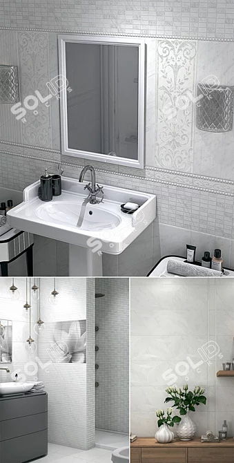 Borsari Tiles: Elegant and Stylish 3D model image 2