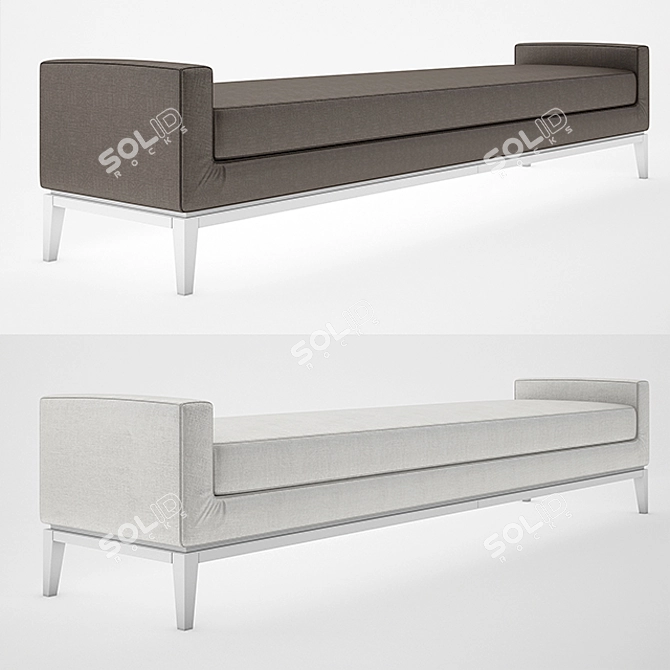 Italian Fabric Bench: 2011 Design 3D model image 1
