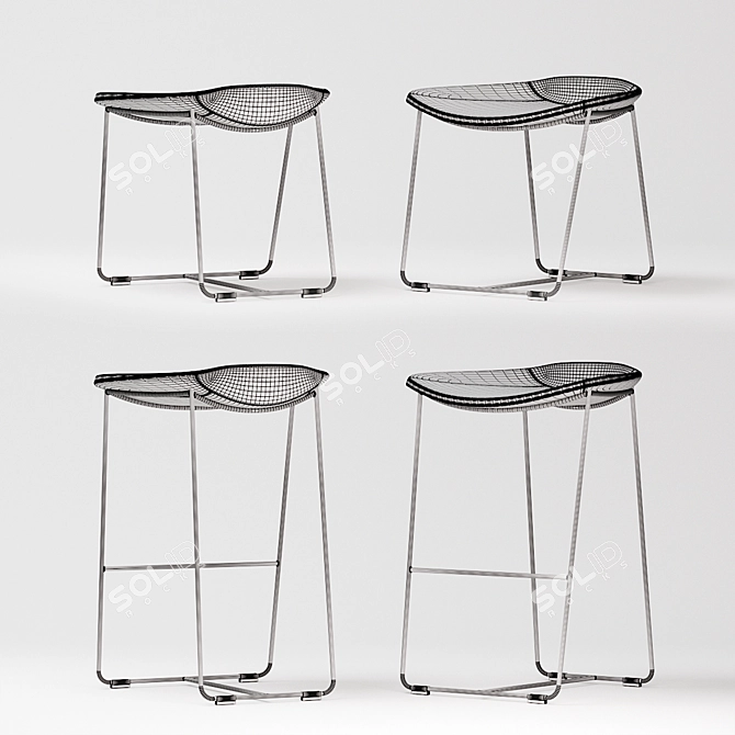 Streamlined and Portable Current Stool 3D model image 3