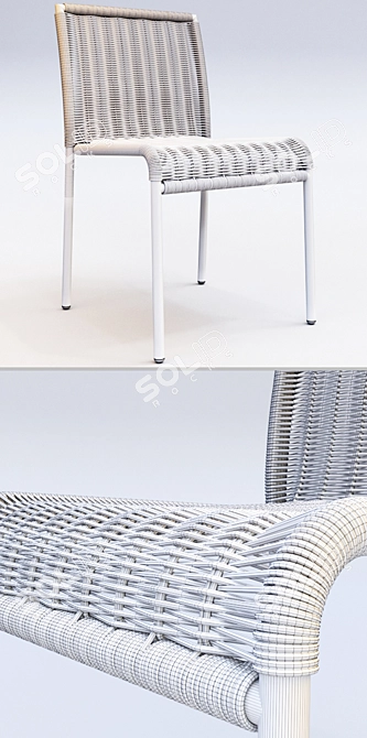 Modern Outdoor Chair: Agra by Accademia 3D model image 3