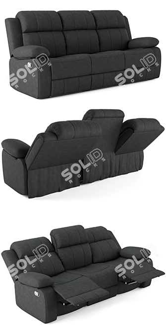 Premium Recliner Sofa: Robert 3D model image 2