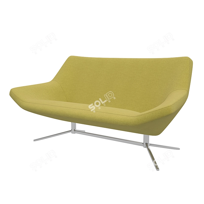 Sleek Aerodynamic Modern Sofa 3D model image 2