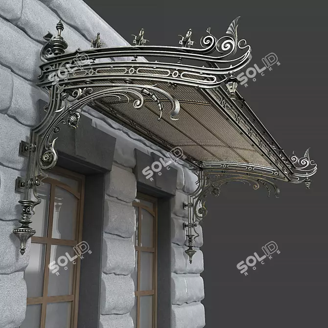 Elegant Entryway Visor 3D model image 1