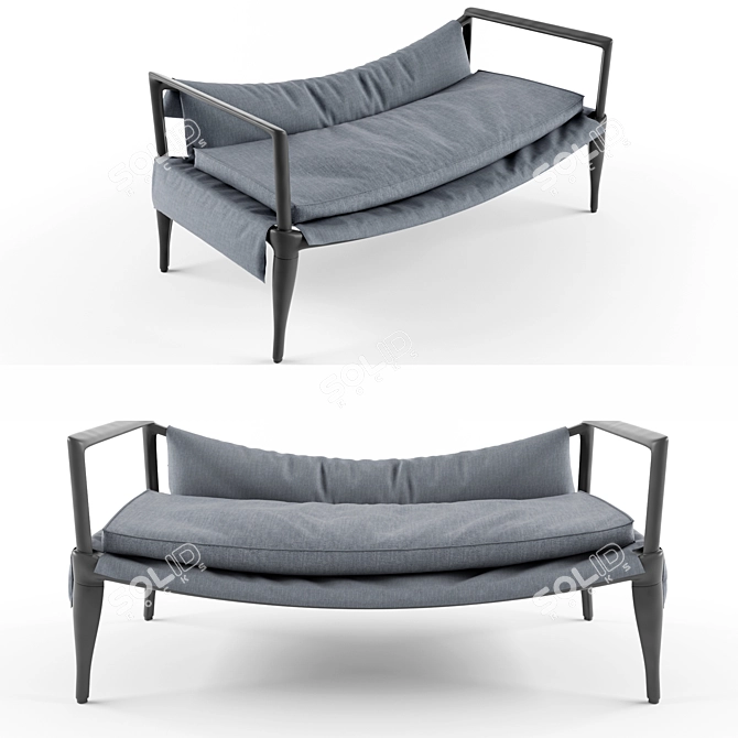 Elegant Elwind Outdoor Sofa 3D model image 1