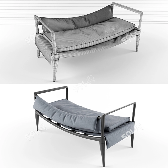 Elegant Elwind Outdoor Sofa 3D model image 2