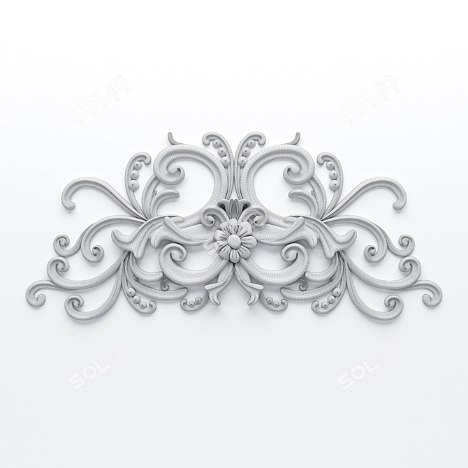 Elegant Stucco Molding 912 3D model image 2