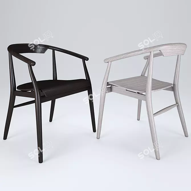 Elegant B&B Italia Jens Chair 3D model image 1