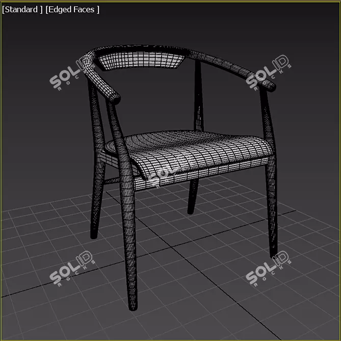 Elegant B&B Italia Jens Chair 3D model image 3