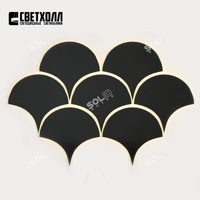 Modular Wall Light Panel 3D model image 1