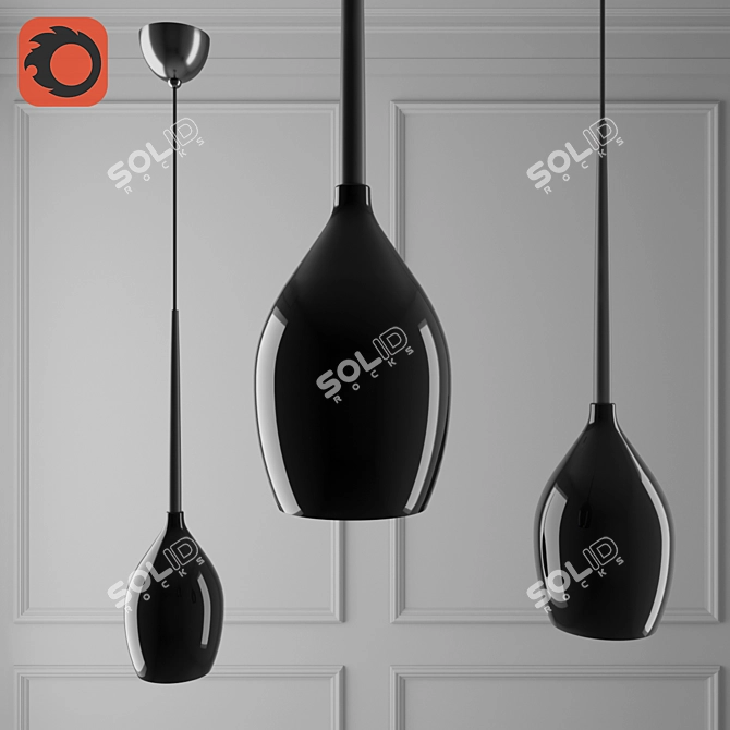 Modern Pendant Lamp: Lighstar Elegance 3D model image 1