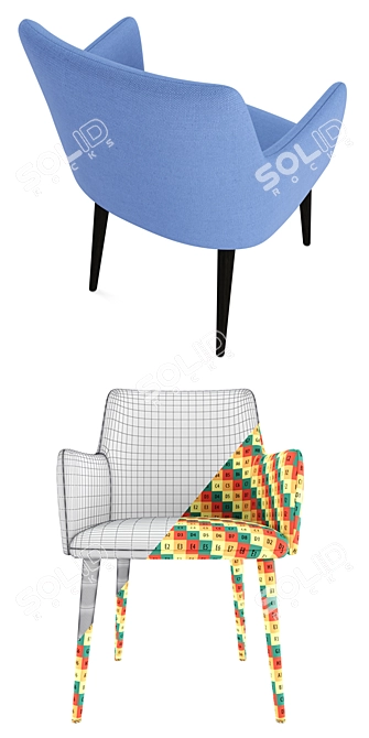 Modern Mid-Century Murray Chair 3D model image 3