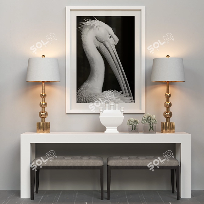 Elegant Lucia Console: Refurbish Your Space 3D model image 1