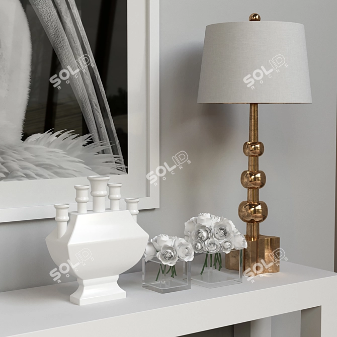 Elegant Lucia Console: Refurbish Your Space 3D model image 2