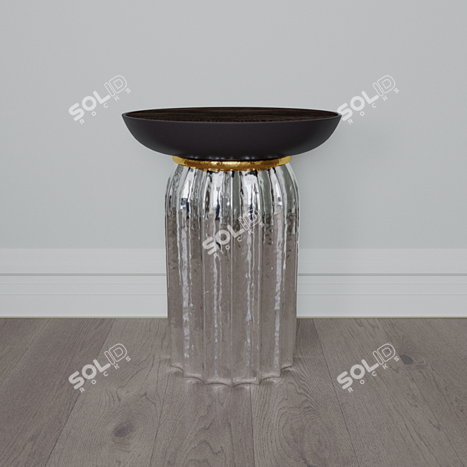 Modern Wood Stool | 44x44x56cm 3D model image 1