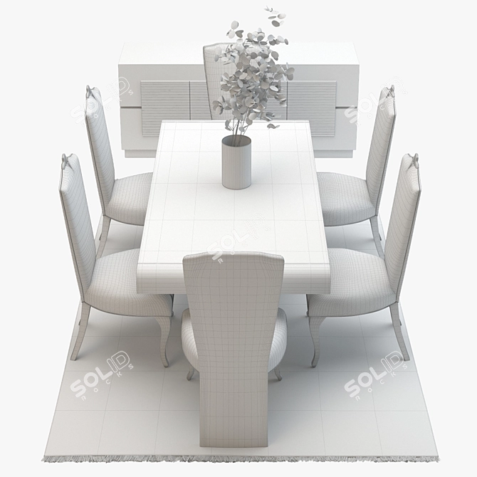 Elegant Christopher Guy Dining Set 3D model image 3