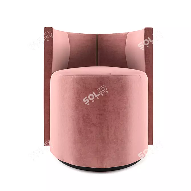 Elegant LouLou Armchair by Fendi Casa 3D model image 1