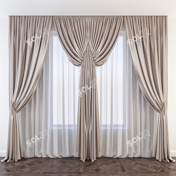 Elegant Drapery: Transform Your Space 3D model image 1