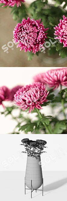 Elegant Echasse Vase 3D model image 3